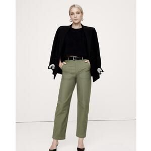 NWT Banana Republic Green High Rise Barrel Utility Chino Pants Size 0P $120 NEW